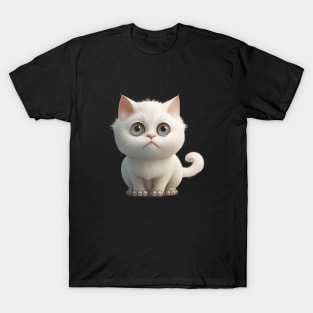 Cat Kitten Cute Adorable Humorous Illustration T-Shirt